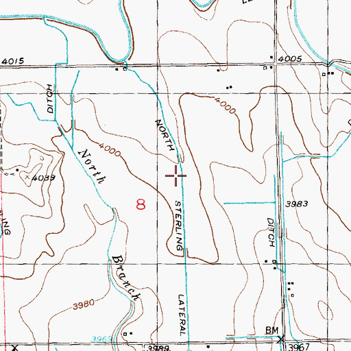 Topographic Map of North Sterling Lateral Number 10, CO