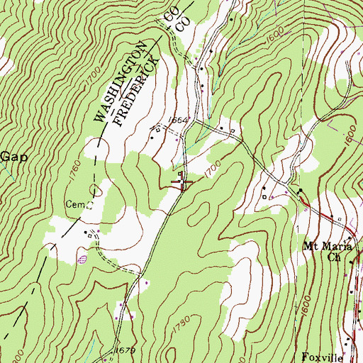 Topographic Map of Franklin School (historical), MD
