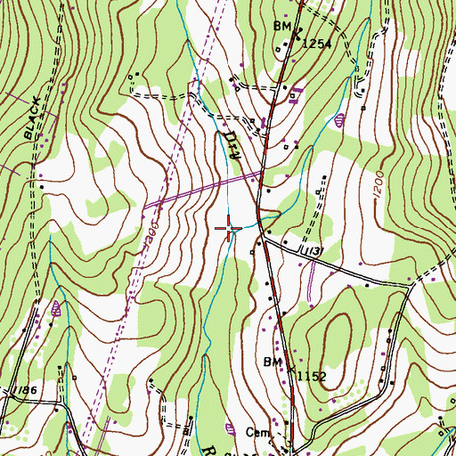 Topographic Map of Harman Branch, MD