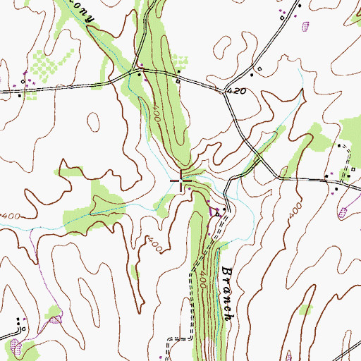Topographic Map of Motters Run, MD
