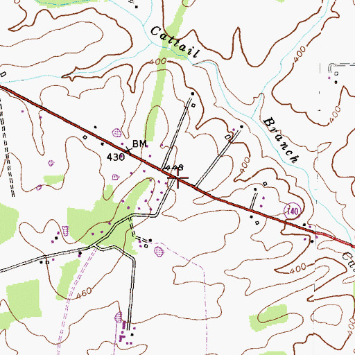 Topographic Map of Mozinger, MD
