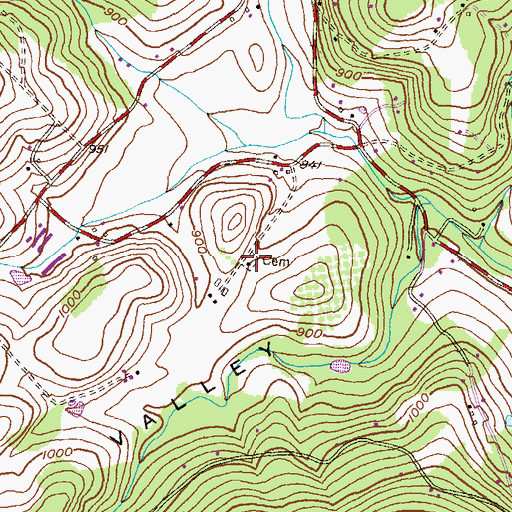 Topographic Map of Otterbein Chapel Cemetery, MD