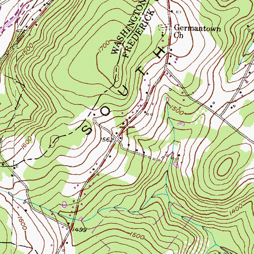 Topographic Map of Quirauk School (historical), MD