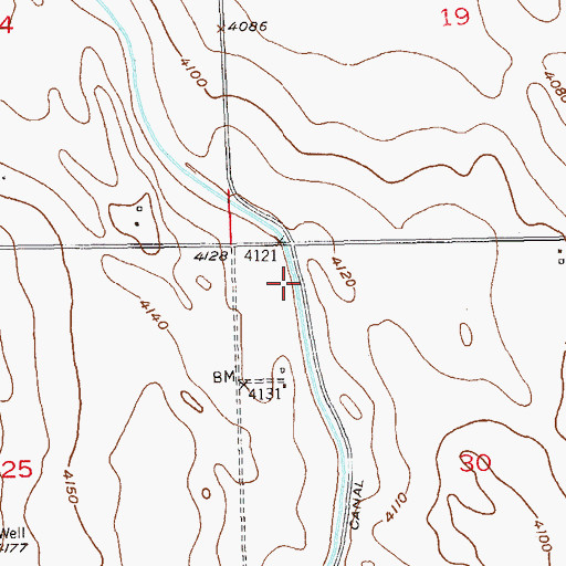Topographic Map of North Sterling Canal, CO