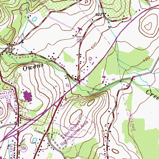 Topographic Map of Roddy (historical), MD