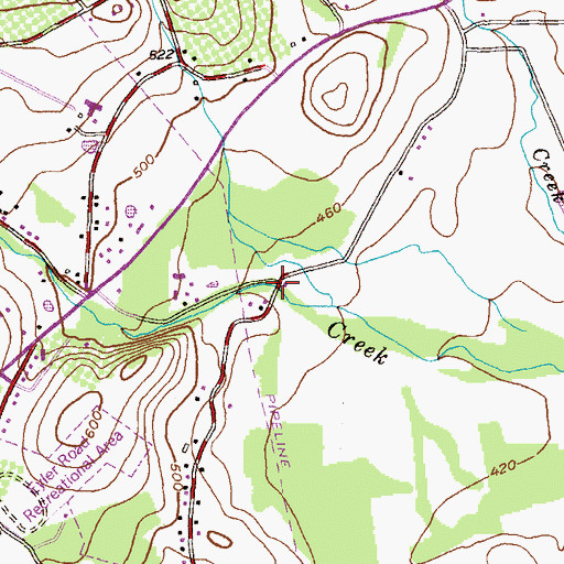 Topographic Map of Roddy Road Covered Bridge, MD