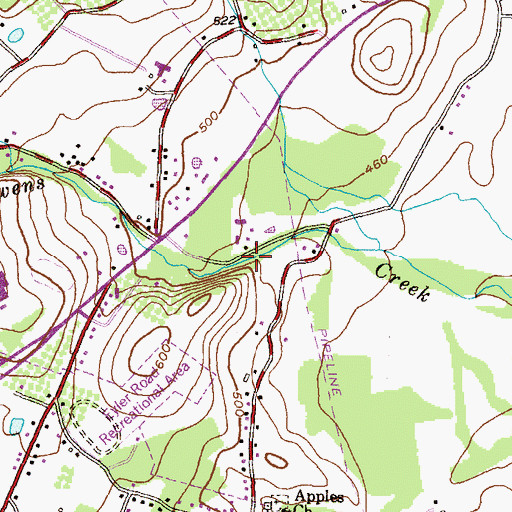 Topographic Map of Roddy Road Park, MD