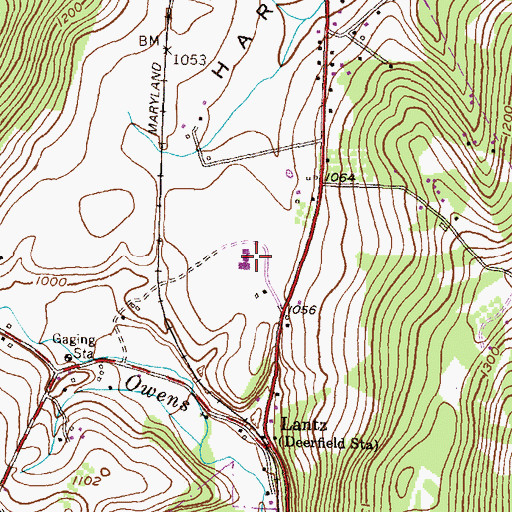 Topographic Map of Sabillasville Elementary School, MD