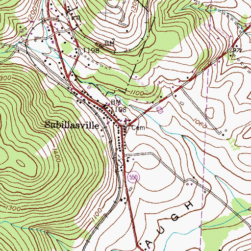 Topographic Map of Saint John United Methodist Church, MD