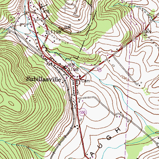 Topographic Map of Saint Johns Cemetery, MD