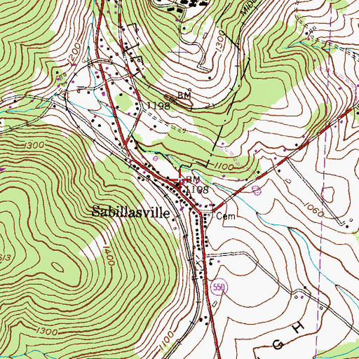 Topographic Map of Saint Mark Lutheran Church, MD
