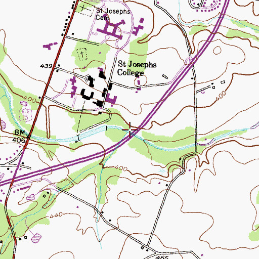 Topographic Map of Saint Mary Run, MD