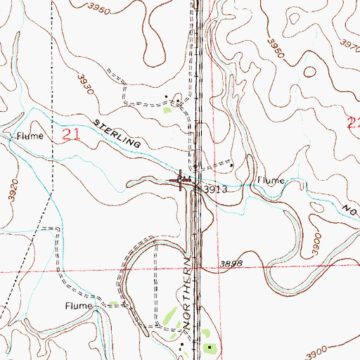 Topographic Map of North Branch Cedar Creek, CO