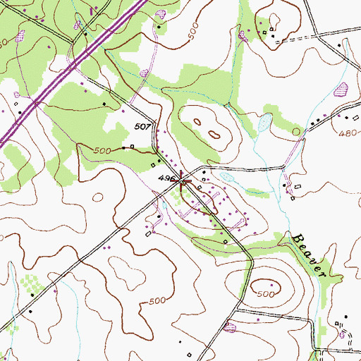 Topographic Map of Thornbrook, MD