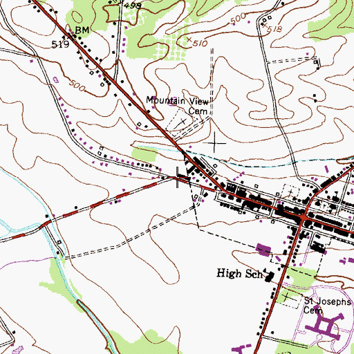 Topographic Map of Troxel, MD