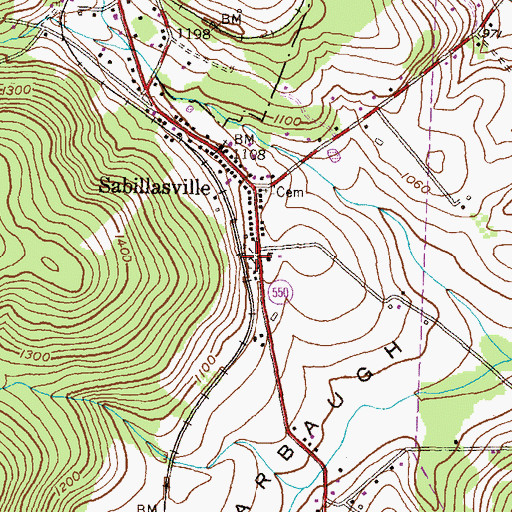 Topographic Map of United Brethren Cemetery, MD