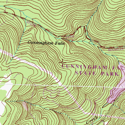 Topographic Map of William Houck Campground, MD