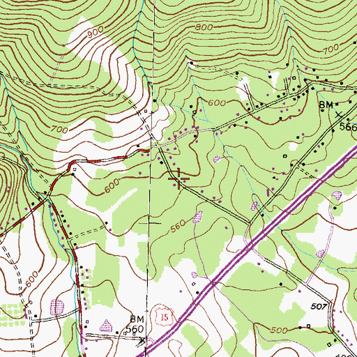 Topographic Map of Wivell Estates, MD