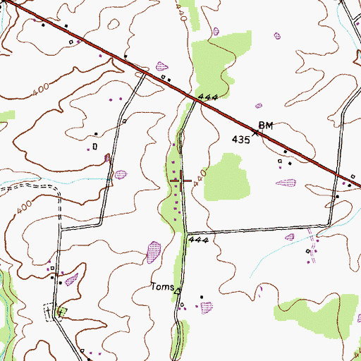 Topographic Map of Woodland Heights, MD