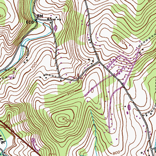 Topographic Map of Bittle, MD
