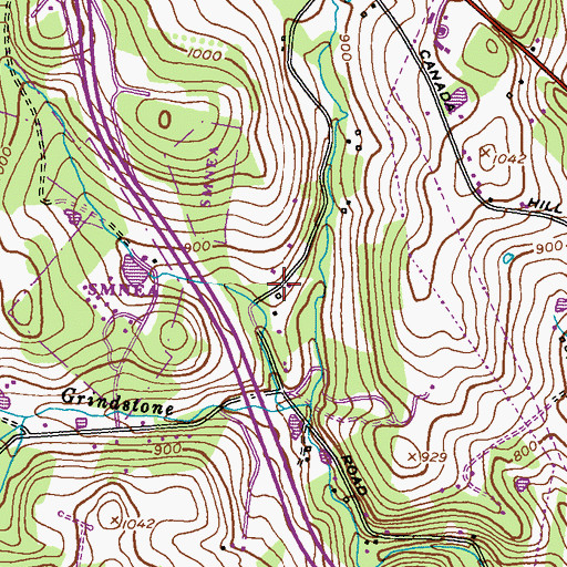 Topographic Map of Blacks Glen, MD