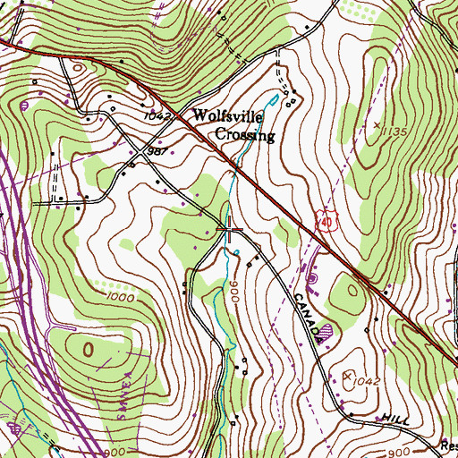 Topographic Map of Blank, MD