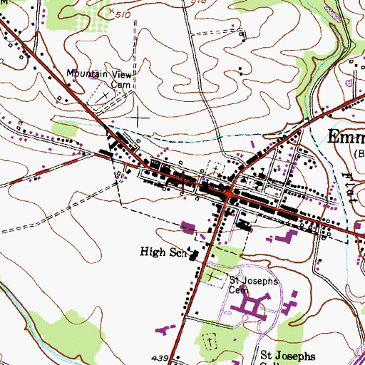 Topographic Map of Church of the Incarnation United Church of Christ, MD