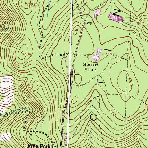 Topographic Map of Cliffton Estates, MD