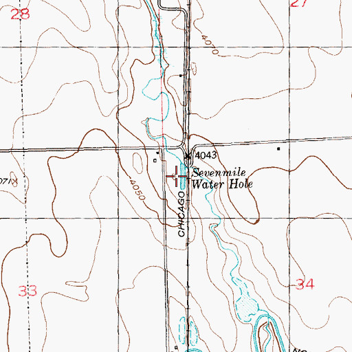 Topographic Map of Sevenmile Water Hole, CO