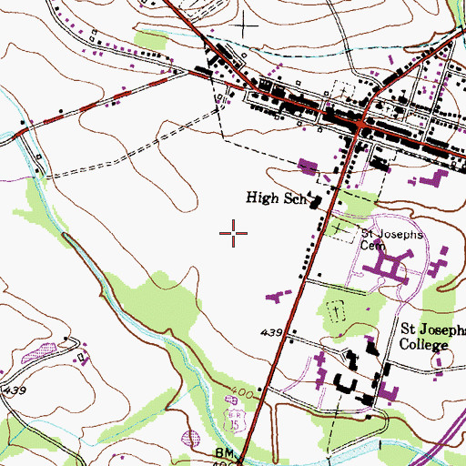 Topographic Map of Emmitsburg Community Park, MD