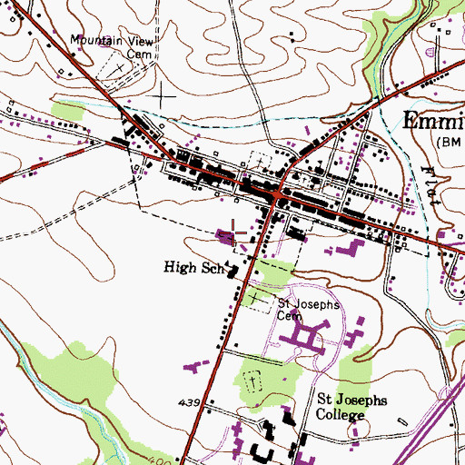 Topographic Map of Emmitsburg Elementary School, MD