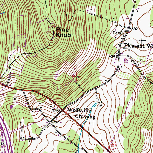 Topographic Map of Fairmount, MD