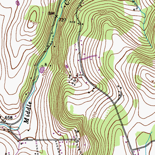 Topographic Map of Harp, MD