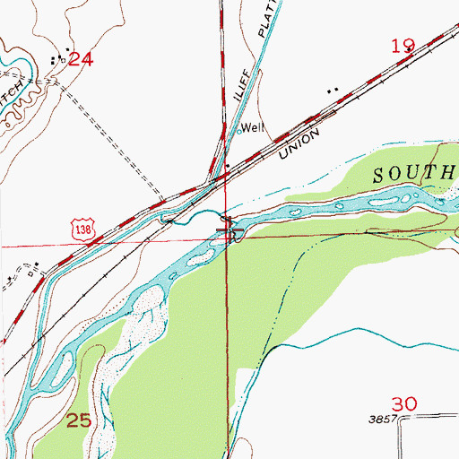 Topographic Map of Sevenmile Creek, CO