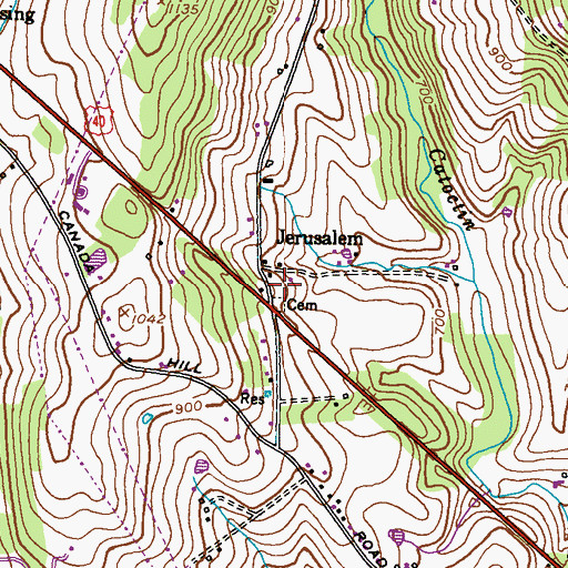 Topographic Map of Jerusalem Lutheran Church (historical), MD