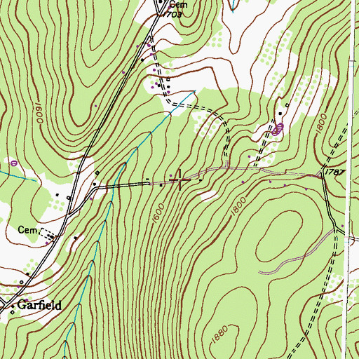 Topographic Map of June Acres, MD