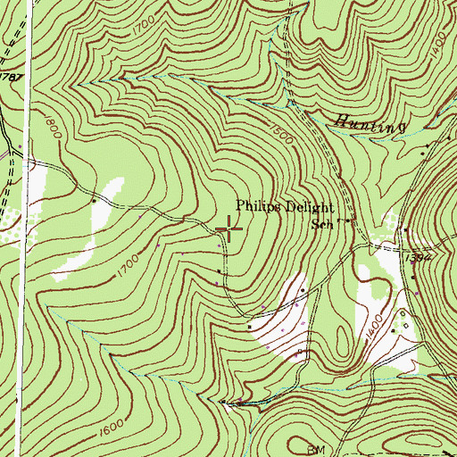 Topographic Map of Leisure Mountain, MD