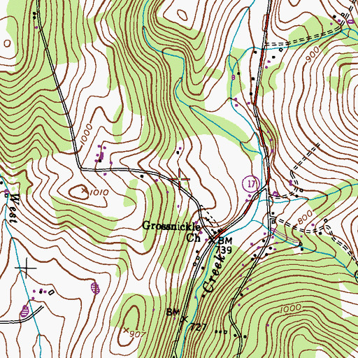 Topographic Map of Meeting House Overlook, MD