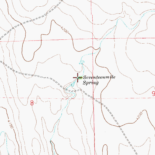 Topographic Map of Seventeenmile Spring, CO