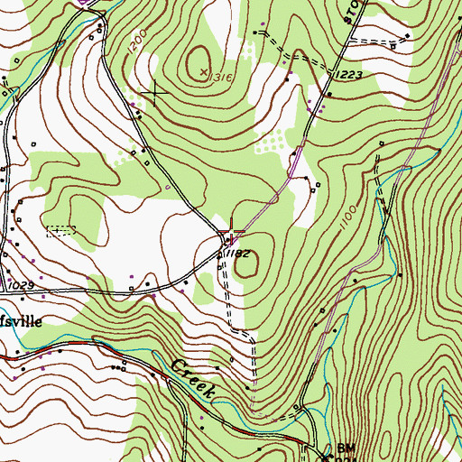Topographic Map of Middle Creek Estates, MD