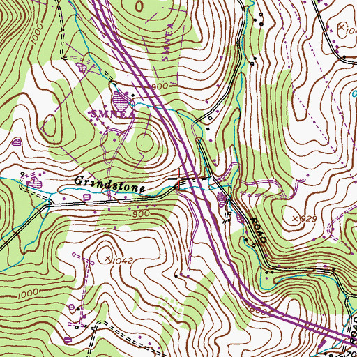 Topographic Map of Monument School (historical), MD