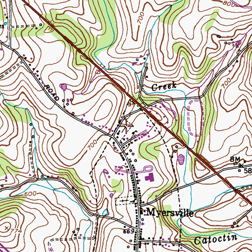 Topographic Map of Mount Zion United Methodist Church Cemetery, MD