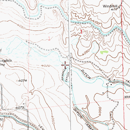Topographic Map of Springdale Creek, CO