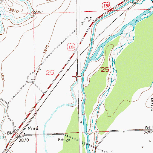 Topographic Map of Cedar Creek, CO