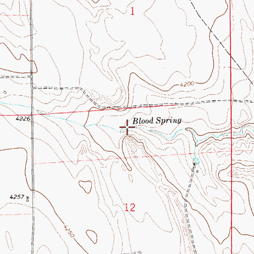 Topographic Map of Blood Spring, CO
