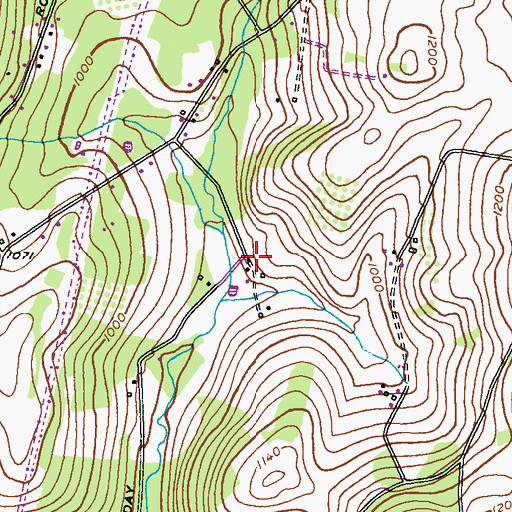 Topographic Map of Waterloo, MD