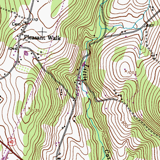 Topographic Map of Woodland Way, MD