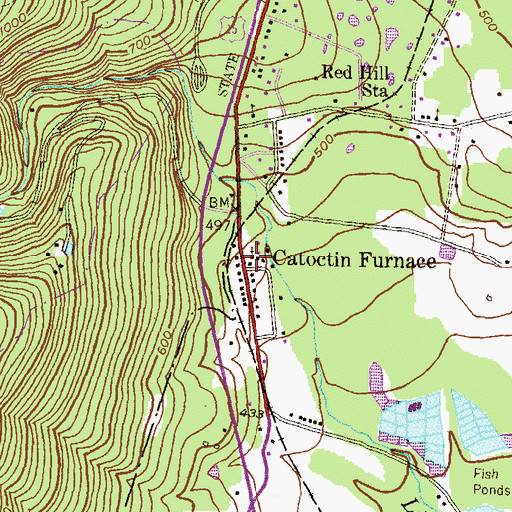 Topographic Map of Catoctin Parish Episcopal Church, MD