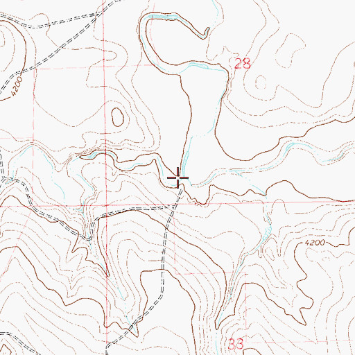 Topographic Map of Brush Creek, CO