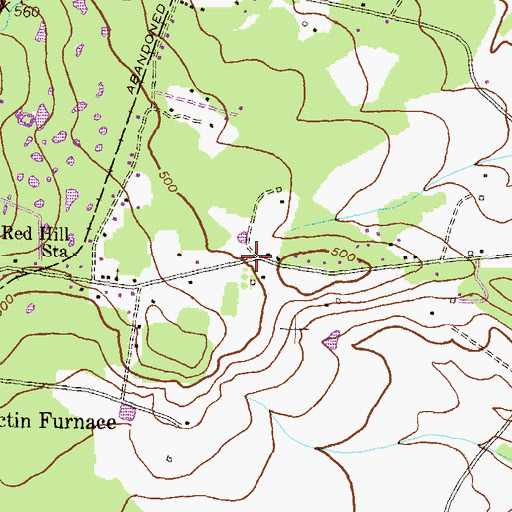 Topographic Map of Fraley Acres, MD